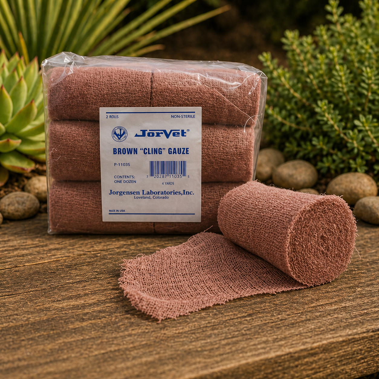 Brown"Cling" Gauze, Non-Sterile, 6" x 5yd