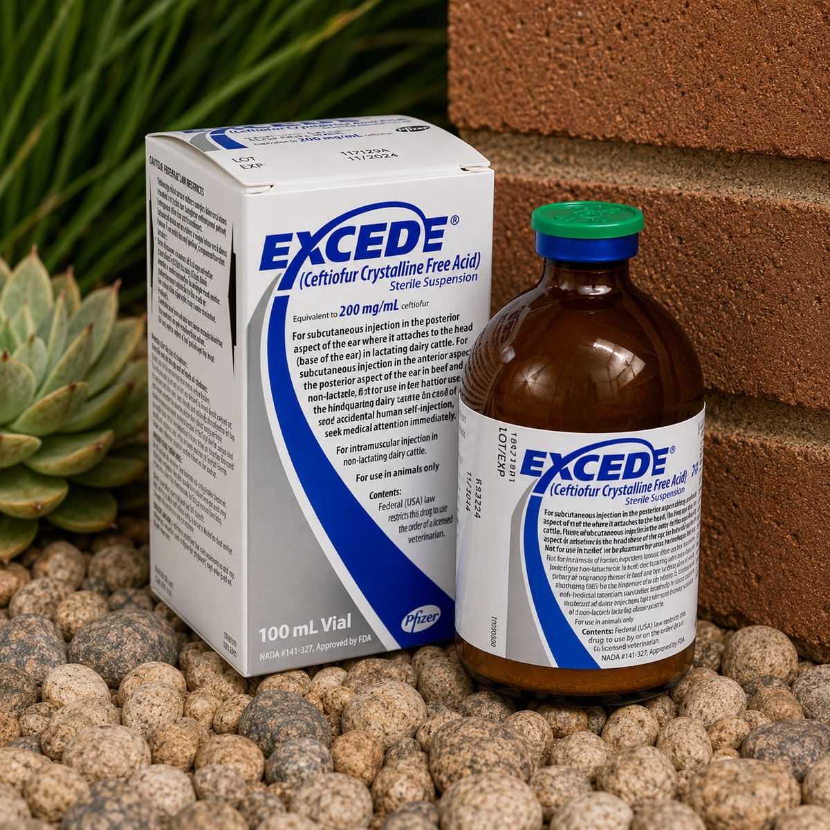 Excede® (Ceftiofur Crystalline Free Acid) Sterile Suspension – 200 mg/mL (250 mL Bottle)  Complete Equine Performance