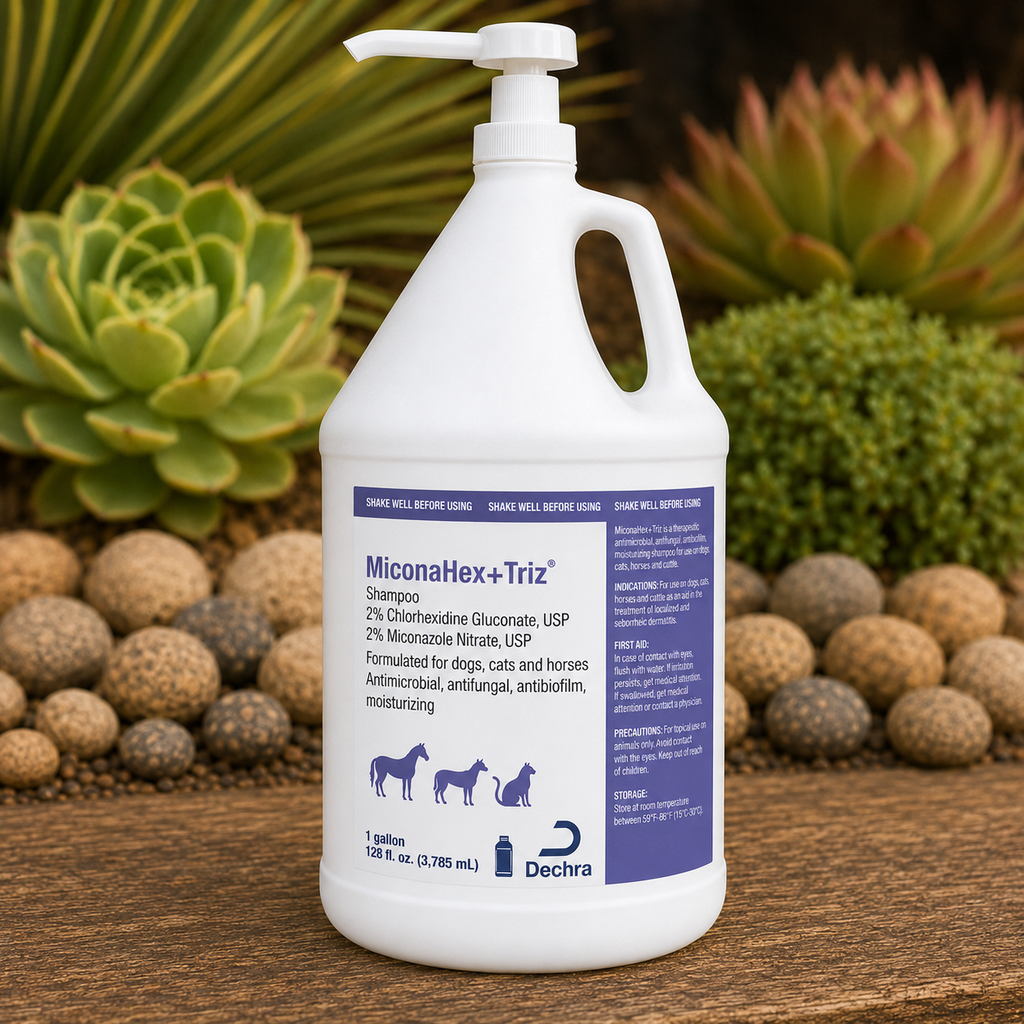 MiconaHex+Triz Antifungal and Antibacterial Shampoo for Dogs, Cats and Horses, 1 Gallon  Complete Equine Performance
