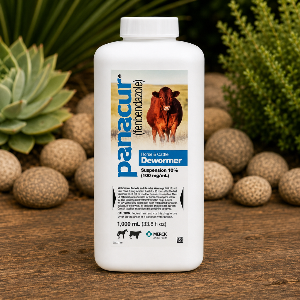 Panacur® (Fenbendazole) Suspension 10% – Horse & Cattle Dewormer (1,000 mL)  Complete Equine Performance
