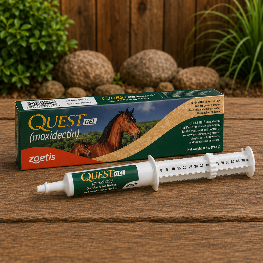 Quest Gel Dewormer and Boticide for Horses, 14.4gm  Complete Equine Performance