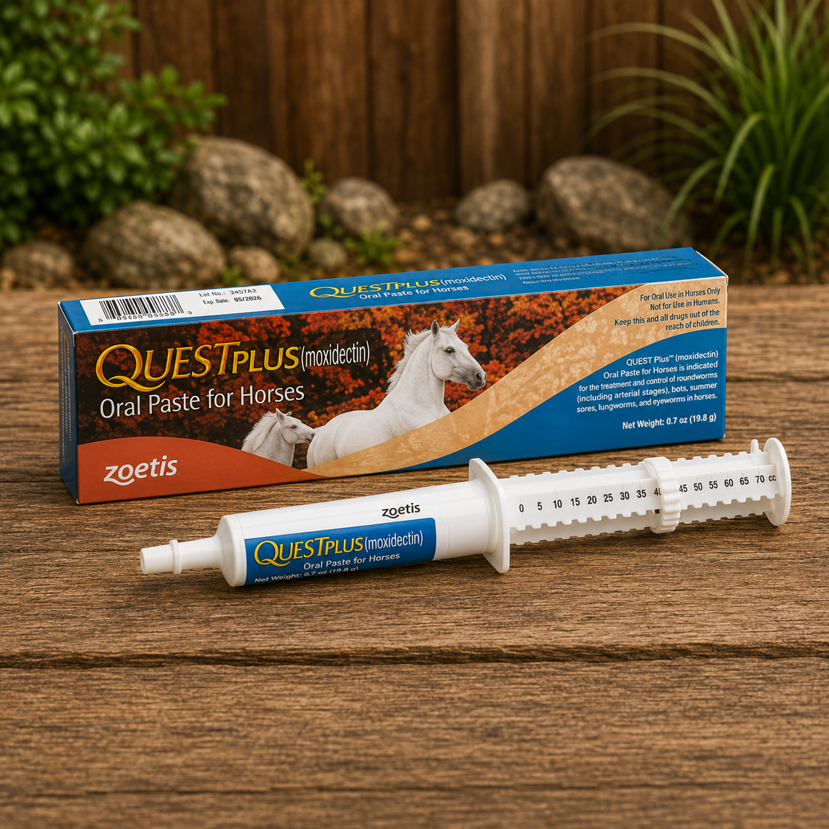 Quest Plus Gel Dewormer and Boticide for Horses, 14.4gm  Complete Equine Performance