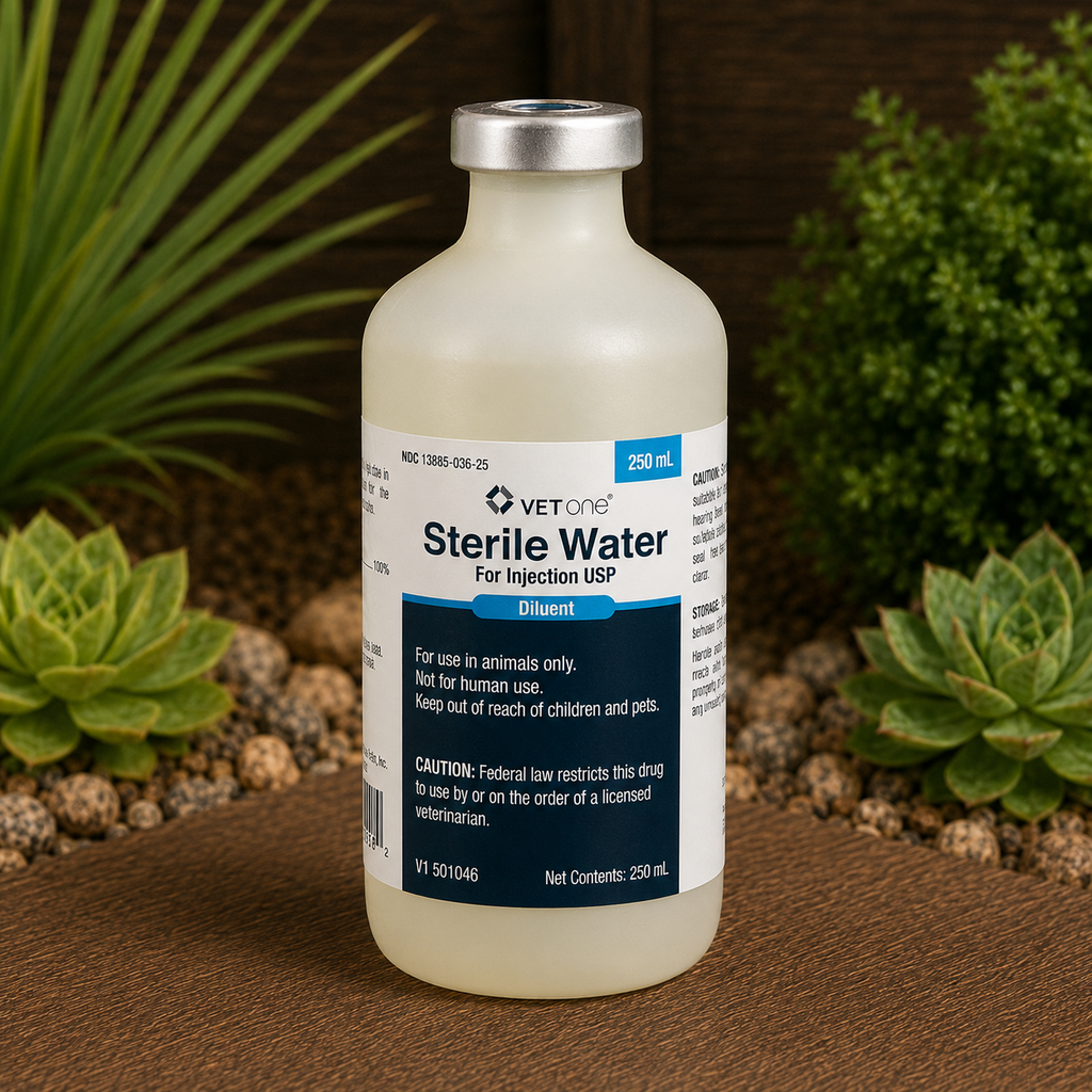 Sterile Water for Injection, Diluent, 250mL  Complete Equine Performance