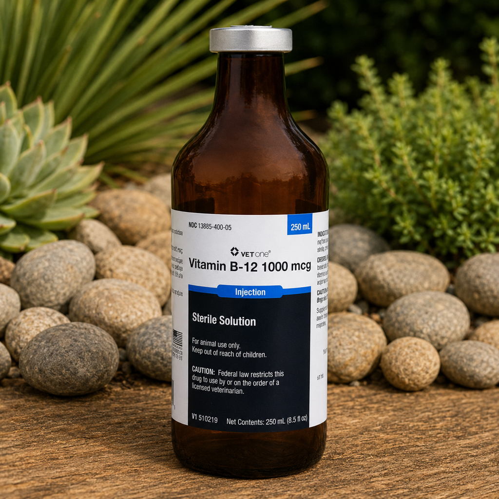 Vitamin B-12 1000mcg Sterile Solution Injection, 250mL  Complete Equine Performance