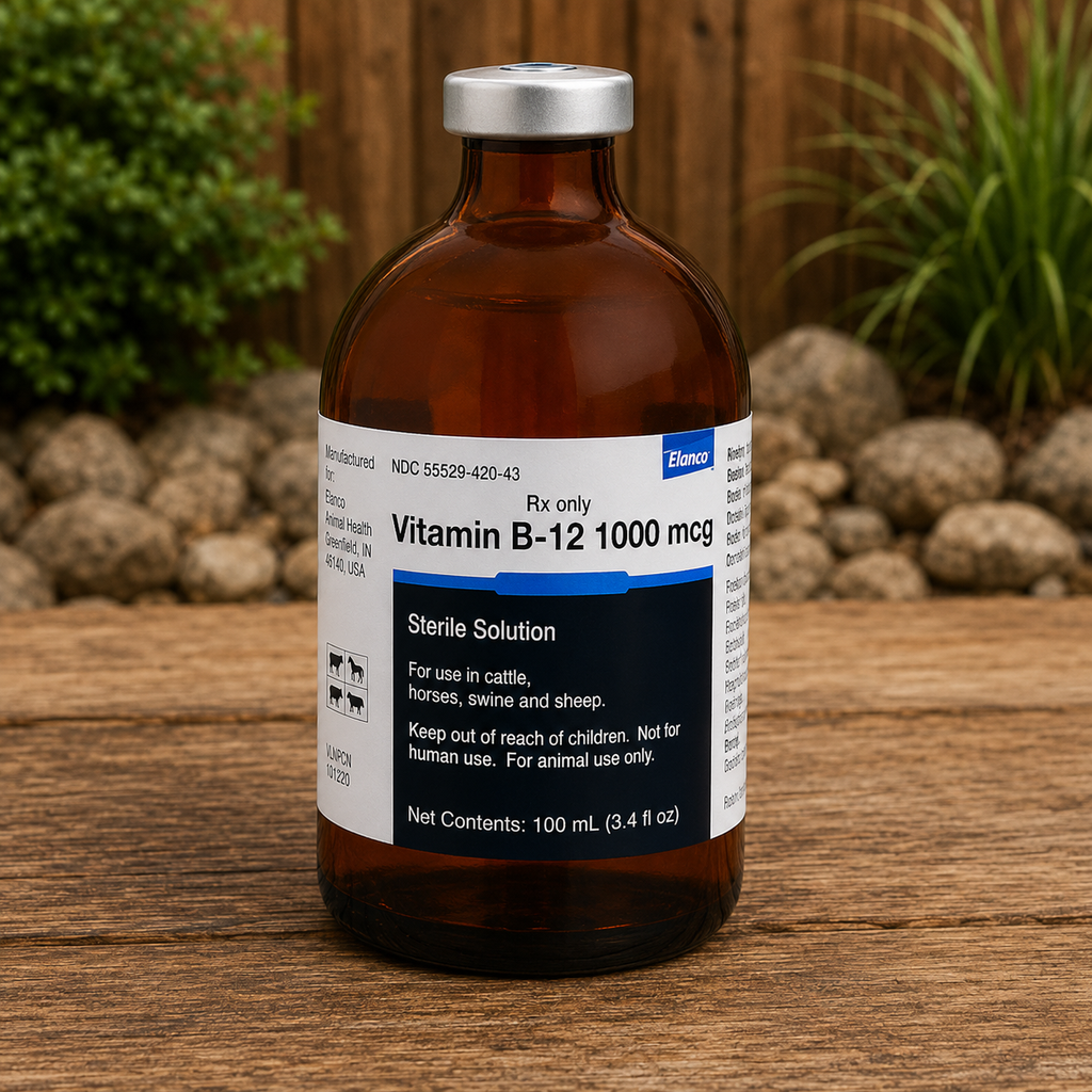 Vitamin B-12 1000mcg Sterile Solution Injection, 100mL  Complete Equine Performance