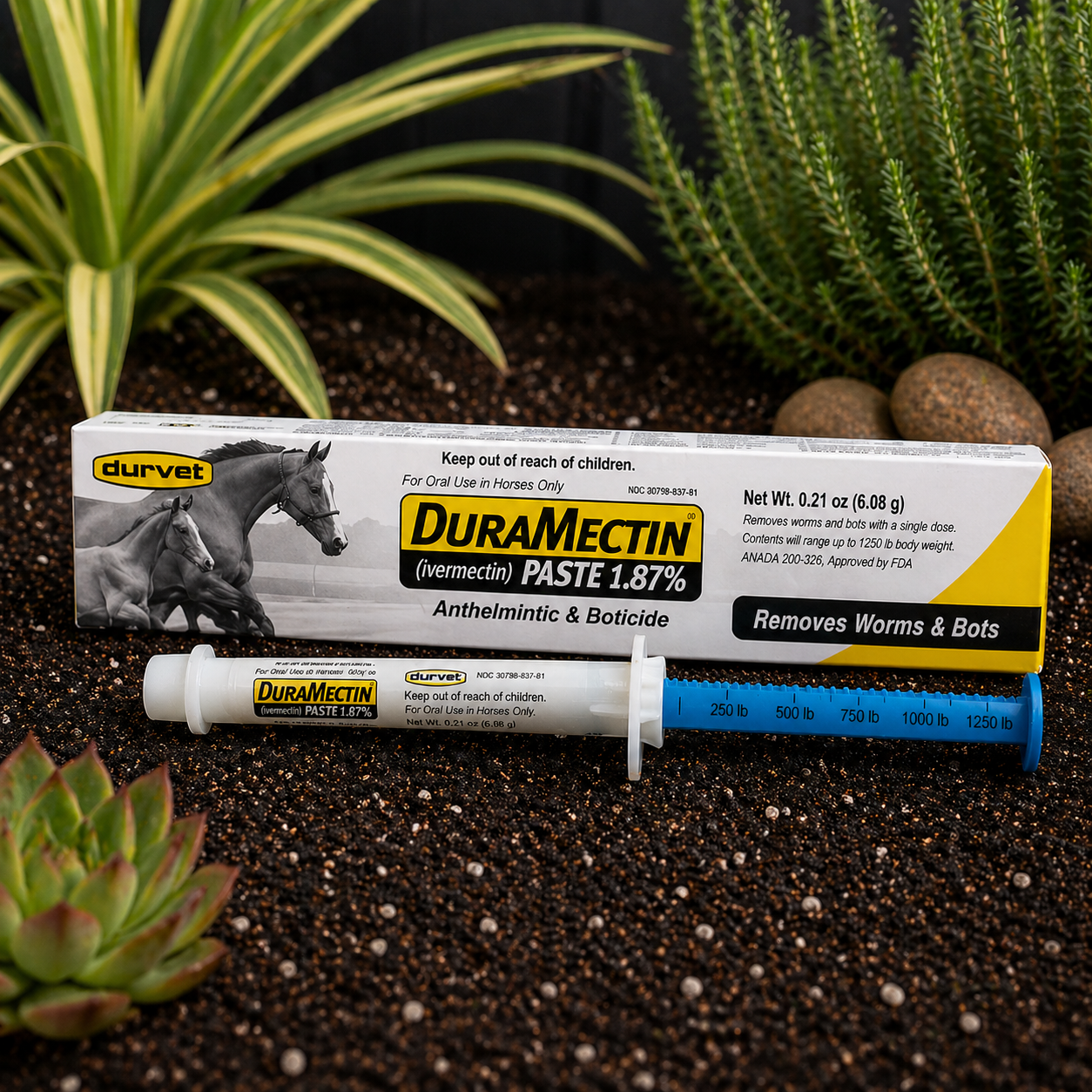 DuraMectin Paste, Anthelmintic and Boticide, 6.08gm