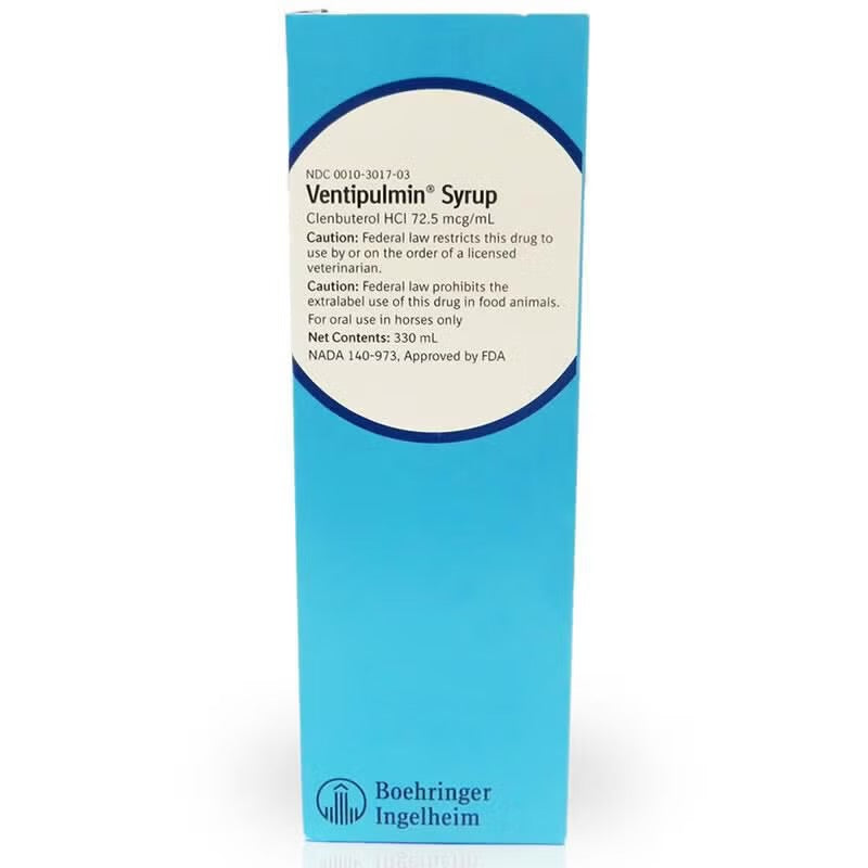 Ventipulmin® Syrup (Clenbuterol HCl) for Horses – 72.5 mcg/mL (330 mL)