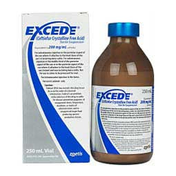 Excede® (Ceftiofur Crystalline Free Acid) Sterile Suspension – 200 mg/mL (250 mL Bottle)
