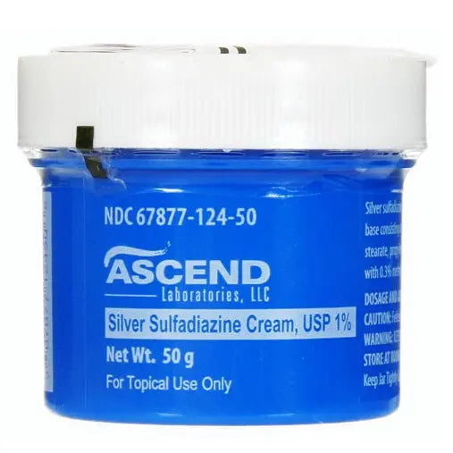 Silvadene (Silver Sulfadiazine) Cream 1%, 50gm Jar Pfizer