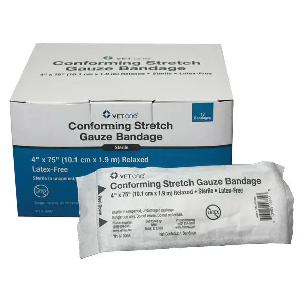 Conforming Stretch Gauze Bandage, Sterile, 4" x 75" AmerisourceBergen Private Brand