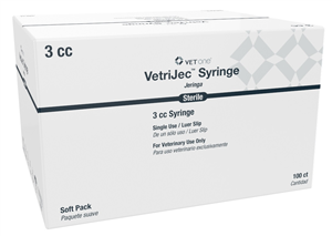 VetriJec Soft Pack 3cc Luer Slip Syringe