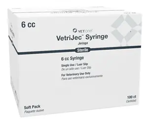 VetriJec Soft Pack 6cc Luer Slip Syringe VetOne