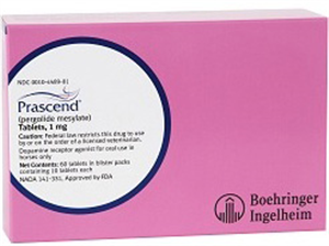Prascend (Pergolide Mesylate) Tablets 1mg, 160 Count