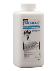 Panacur® (Fenbendazole) Suspension 10% – Horse & Cattle Dewormer (1,000 mL)