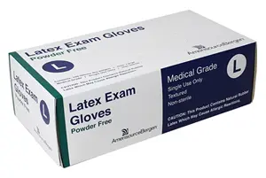 Latex Exam Gloves, Powder-Free, Large AmerisourceBergen Private Brand