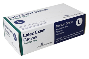 Latex Exam Gloves, Powder-Free, Large