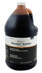 Pivodine Solution 10% Povidone Iodine (1% Titratable Iodine) Antiseptic, 1 Gallon
