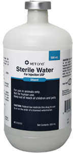 Sterile Water for Injection, Diluent, 500mL