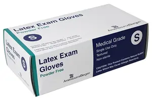 Latex Exam Gloves, Powder-Free, Small AmerisourceBergen Private Brand