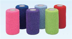 Co-Flex Cohesive Flexible Bandage, Assorted Colors, 4" x 5yd