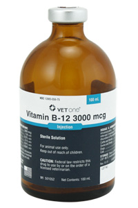 Vitamin B-12 3000mcg/mL Sterile Solution Injection, 100mL