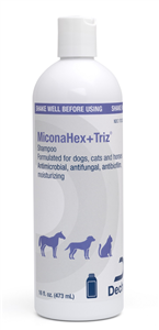 MiconaHex+Triz Antifungal and Antibacterial Shampoo for Dogs, Cats and Horses, 16oz
