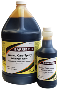 Barrier II Wound Care Spray with Pain Relief, 2% Povidone-Iodine with Lidocaine, 16oz