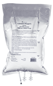 Lactated Ringer's Injection, Sterile Nonpyrogenic Solution, 5000mL